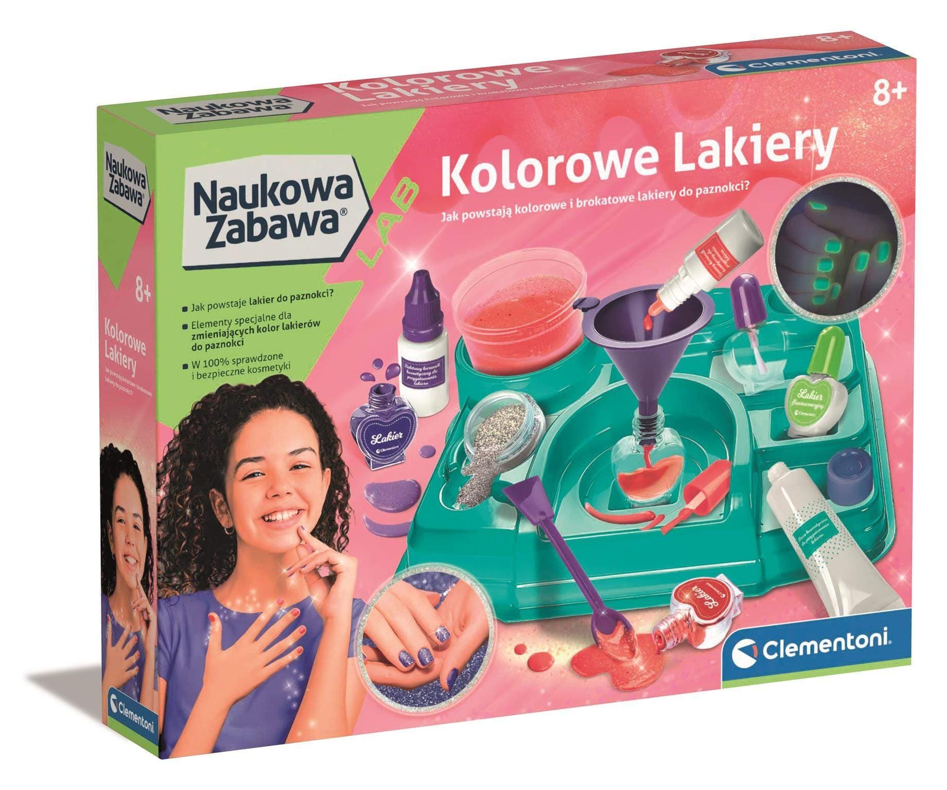 Kolorowe Lakiery do Paznokci Clementoni Zestaw Kreatywny