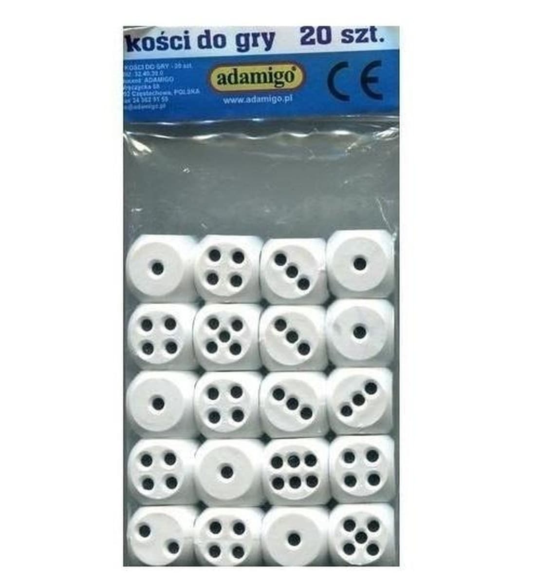 Kości do gry 20 sztuk