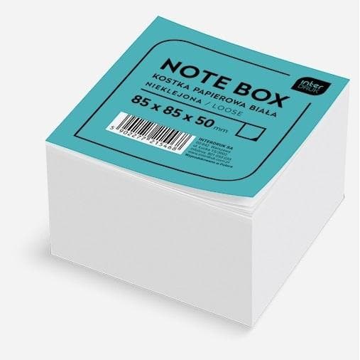 Biała kostka papierowa nieklejona 85x85x50 mm do notowania