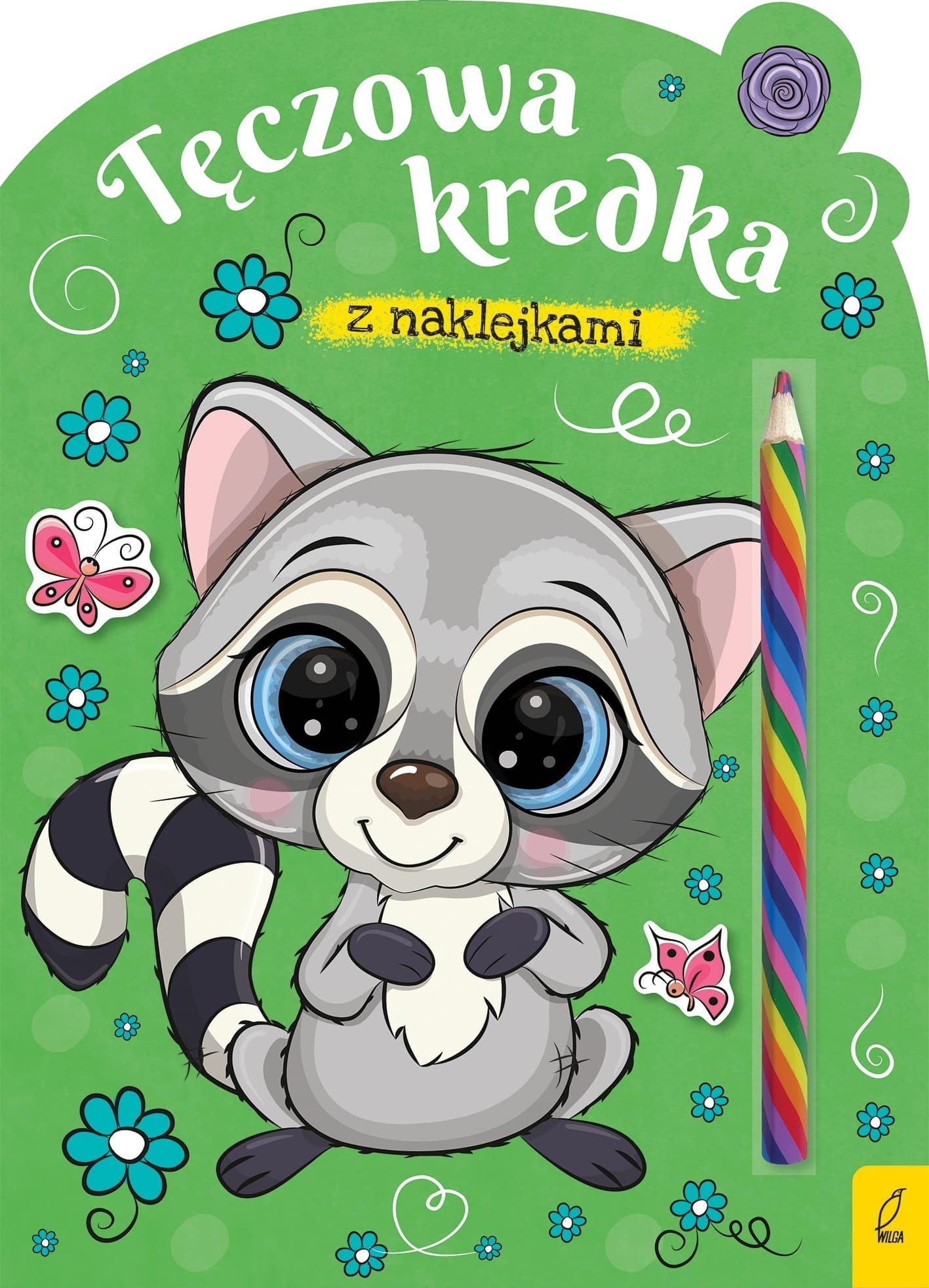 Kredka dla dzieci Tęczowa z motywem szopa