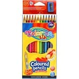 Kredki ołówkowe trójkątne Colorino Kids 12 kolorów z temperówką