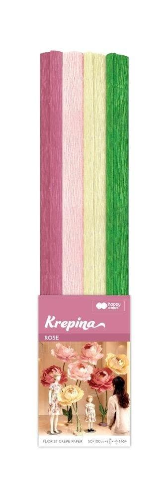 Krepina marszczona Rose 50x100 cm 4 kolory 4 rolki