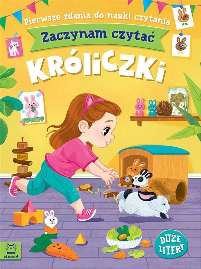 Króliczki. Książka Zaczynam czytać duże litery