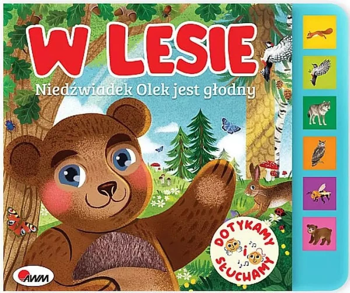 Książeczka sensoryczna Niedźwiadek Olek jest głodny dla dzieci