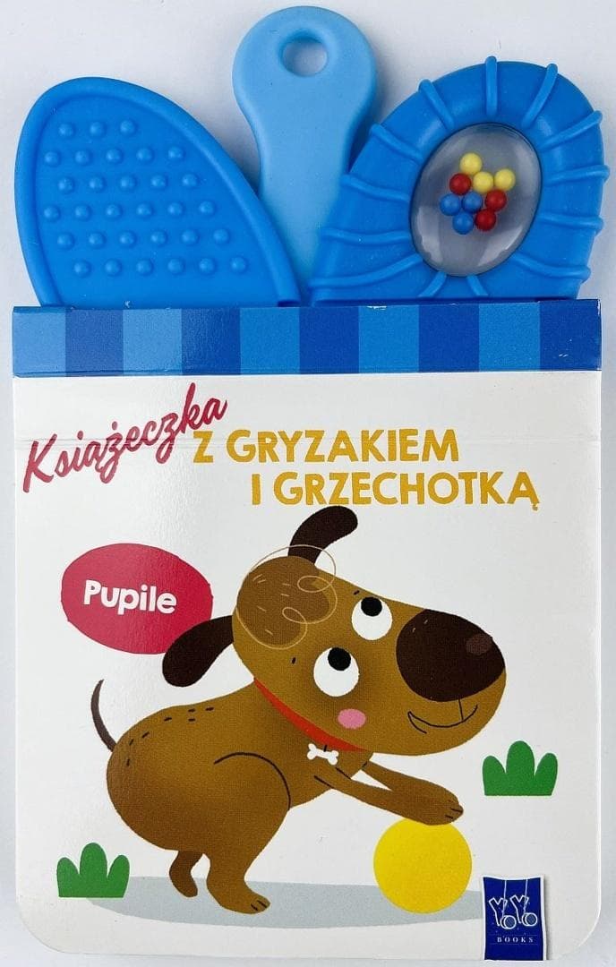 Książeczka z gryzakiem. Pupile z grzechotką