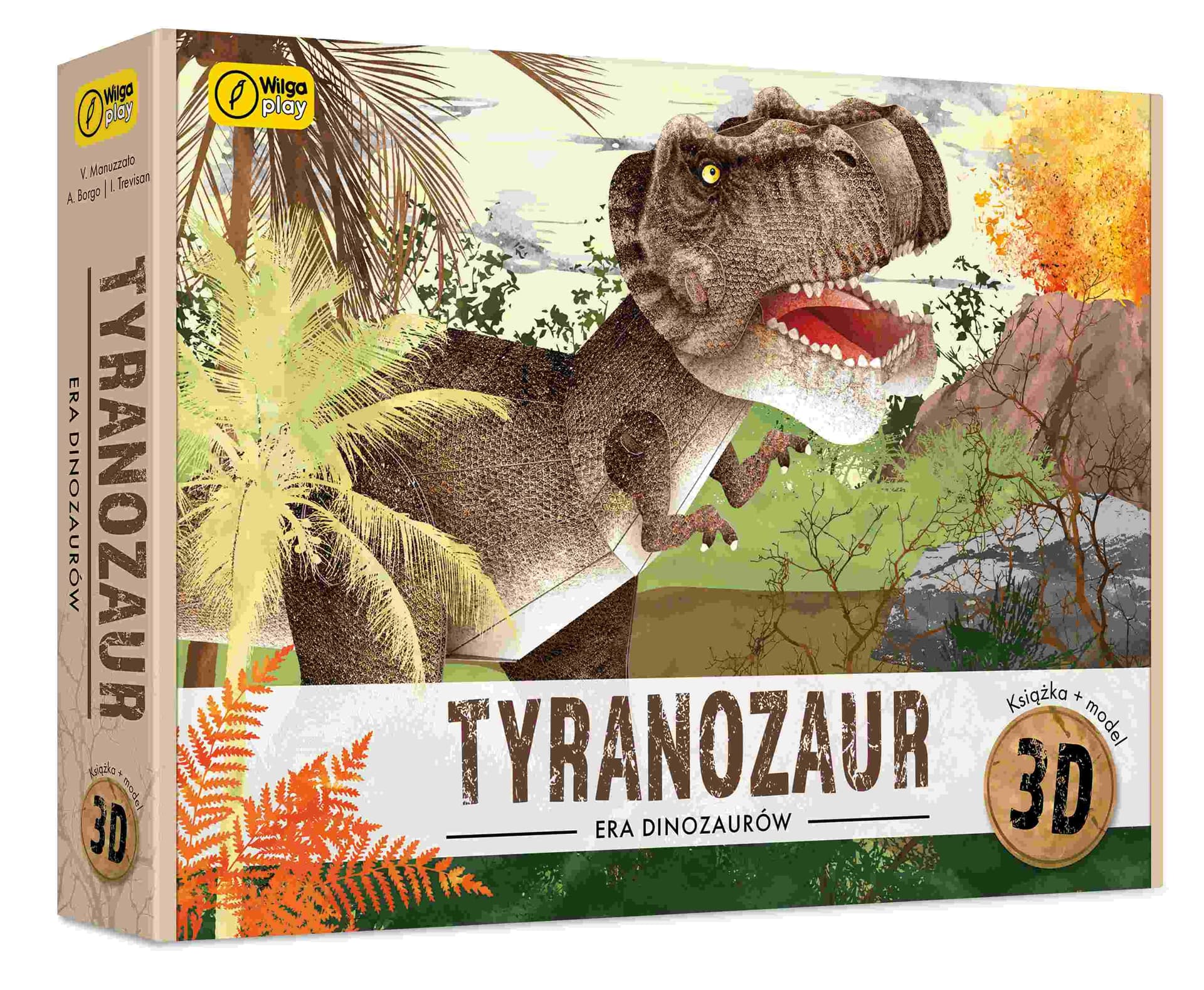 Książka i puzzle 3D Era Dinozaurów Tyranozaur