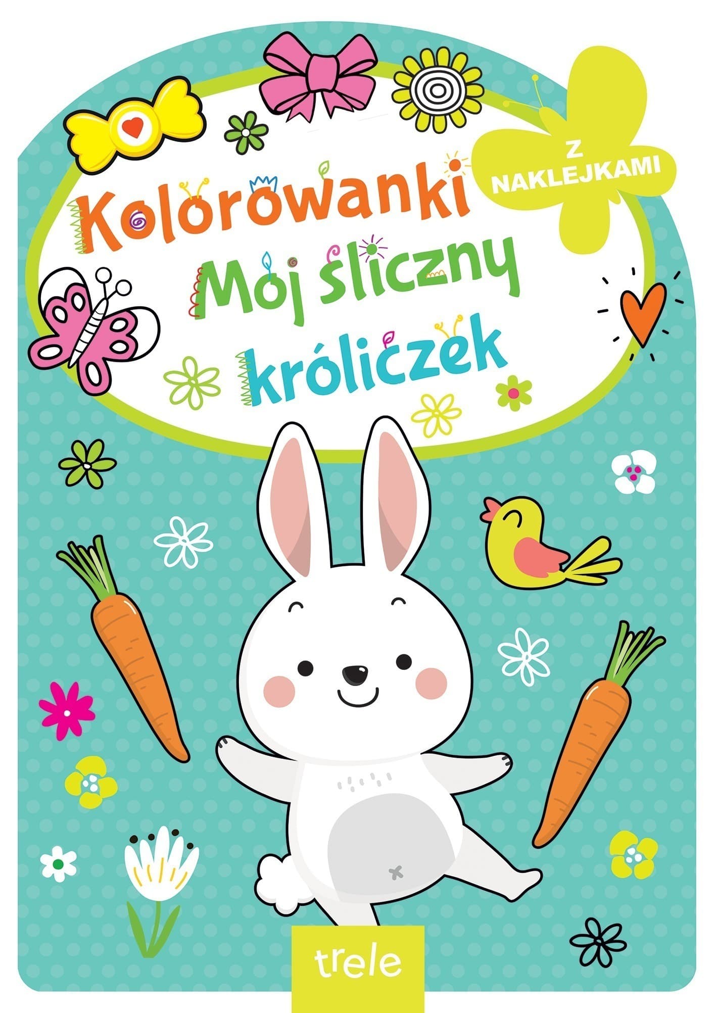Książka Kolorowanka z wykrojnikiem Mój śliczny króliczek dla dzieci