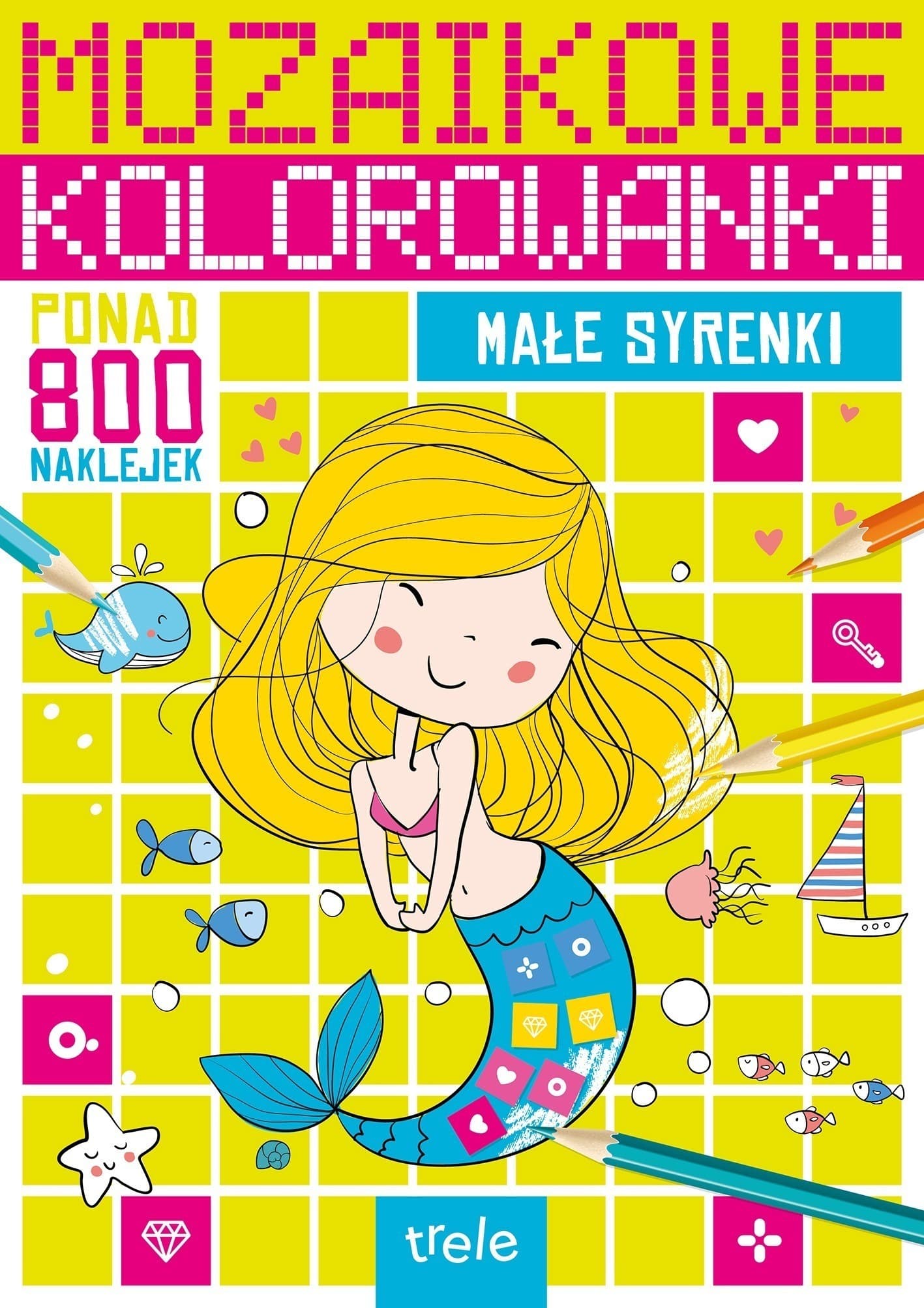 Książka Małe syrenki Mozaikowe kolorowanki