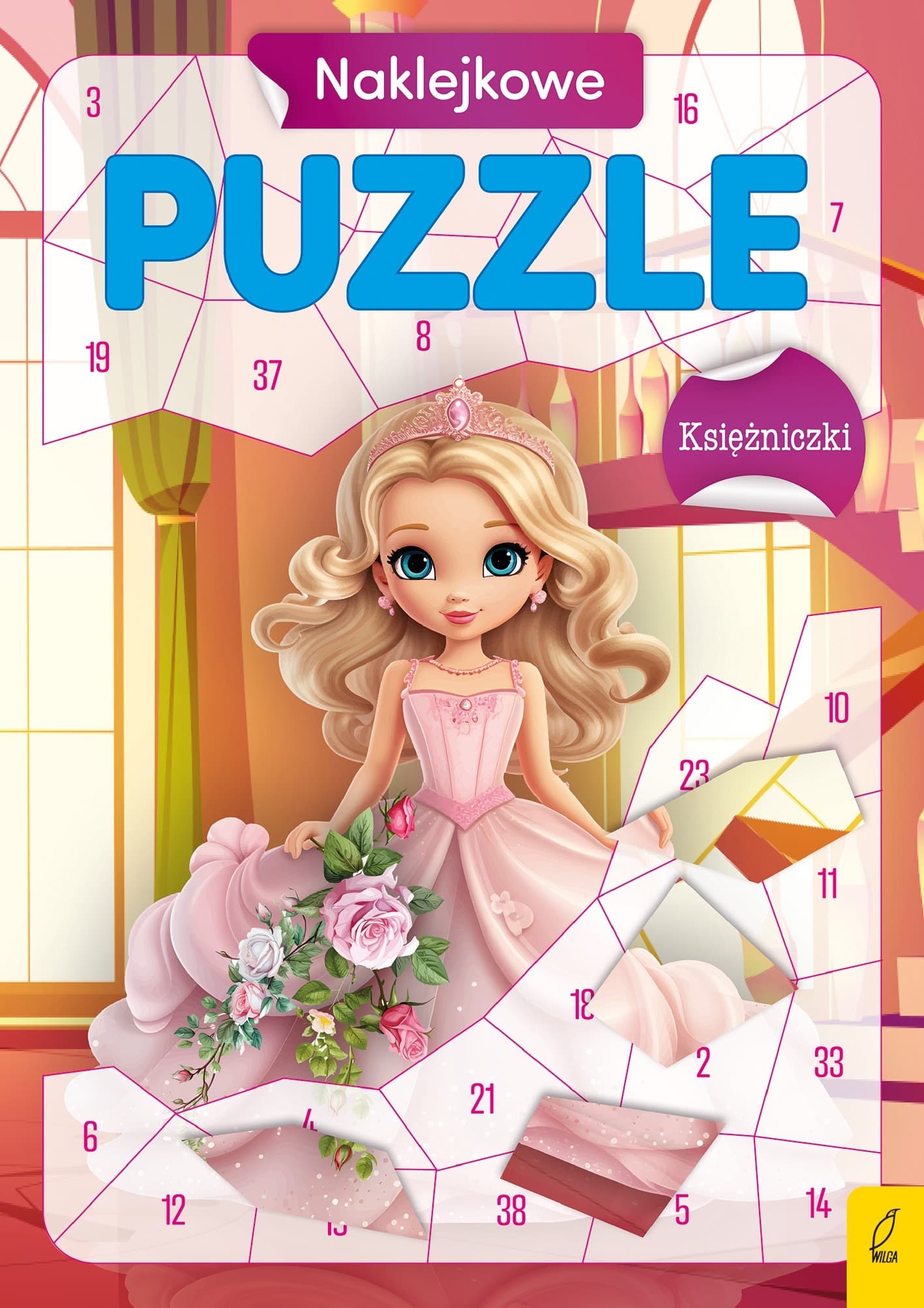 Księżniczki. Naklejkowe puzzle