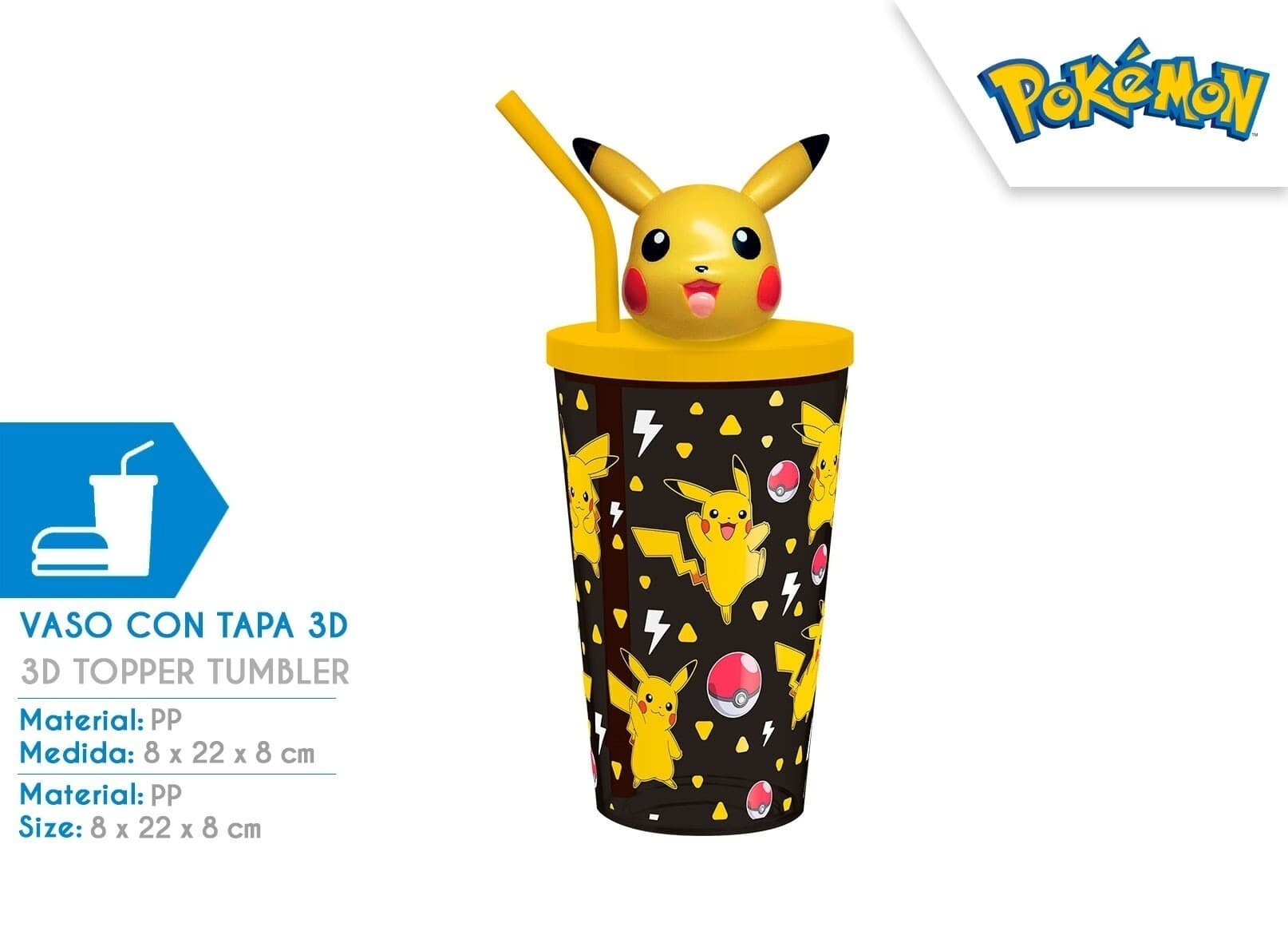 Kubek Pokemon 3D z toperem PK00028