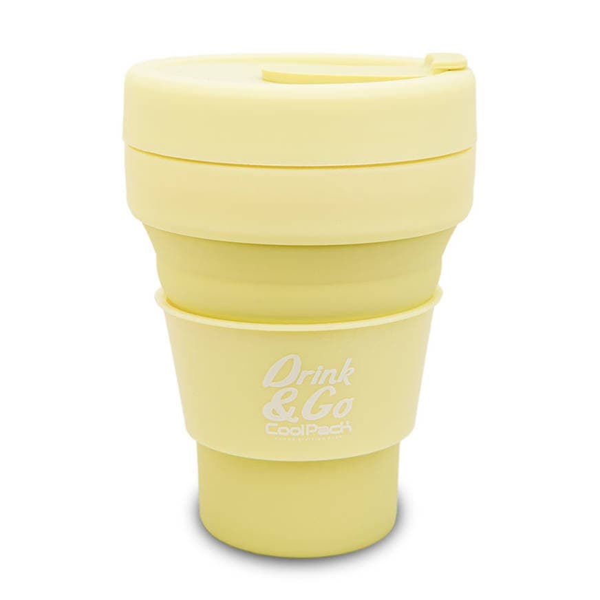 Kubek silikonowy pastelowy powder yellow 355 ml