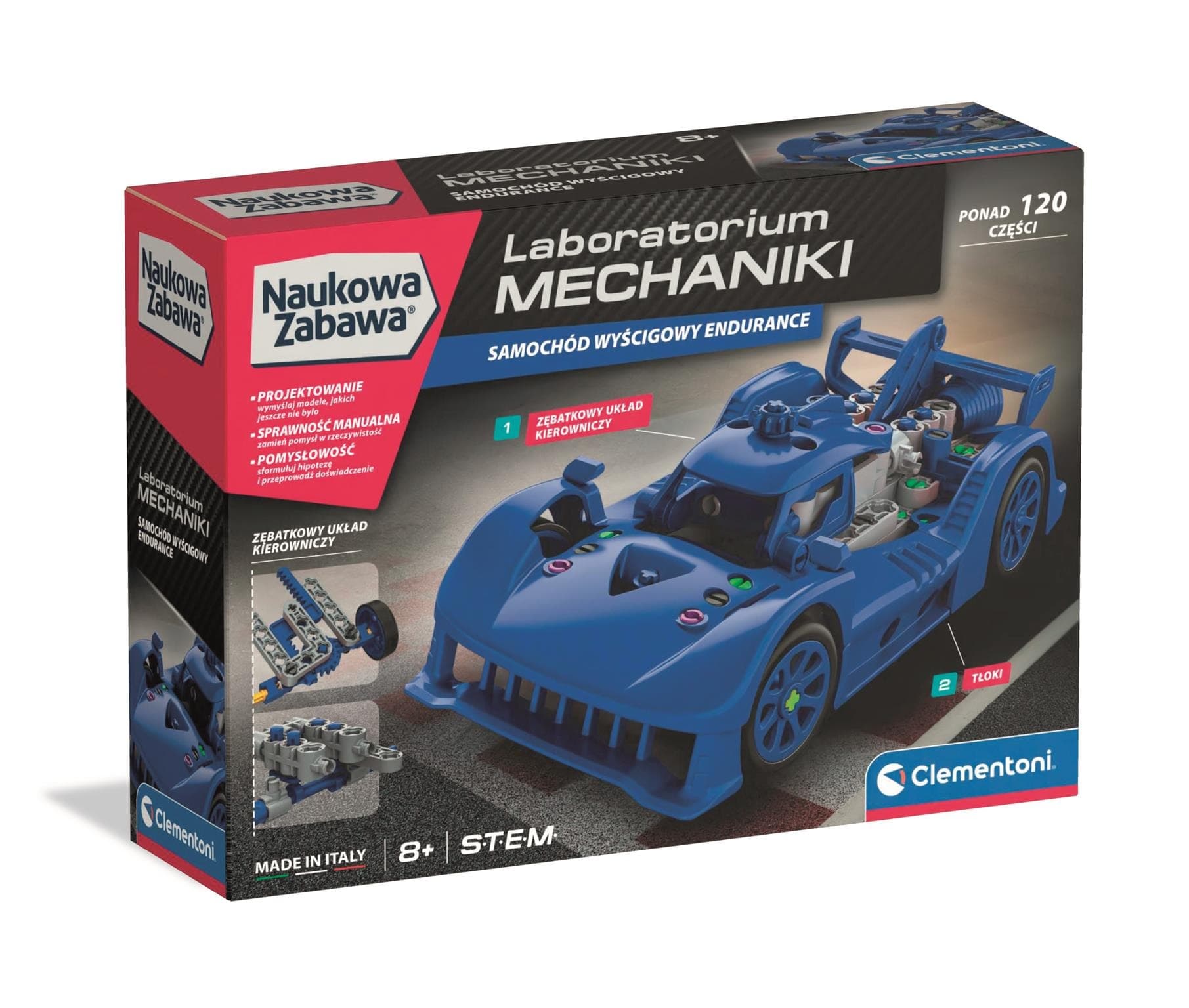 Laboratorium Mechaniki Samochód Wyścigowy Endurance Niebieski