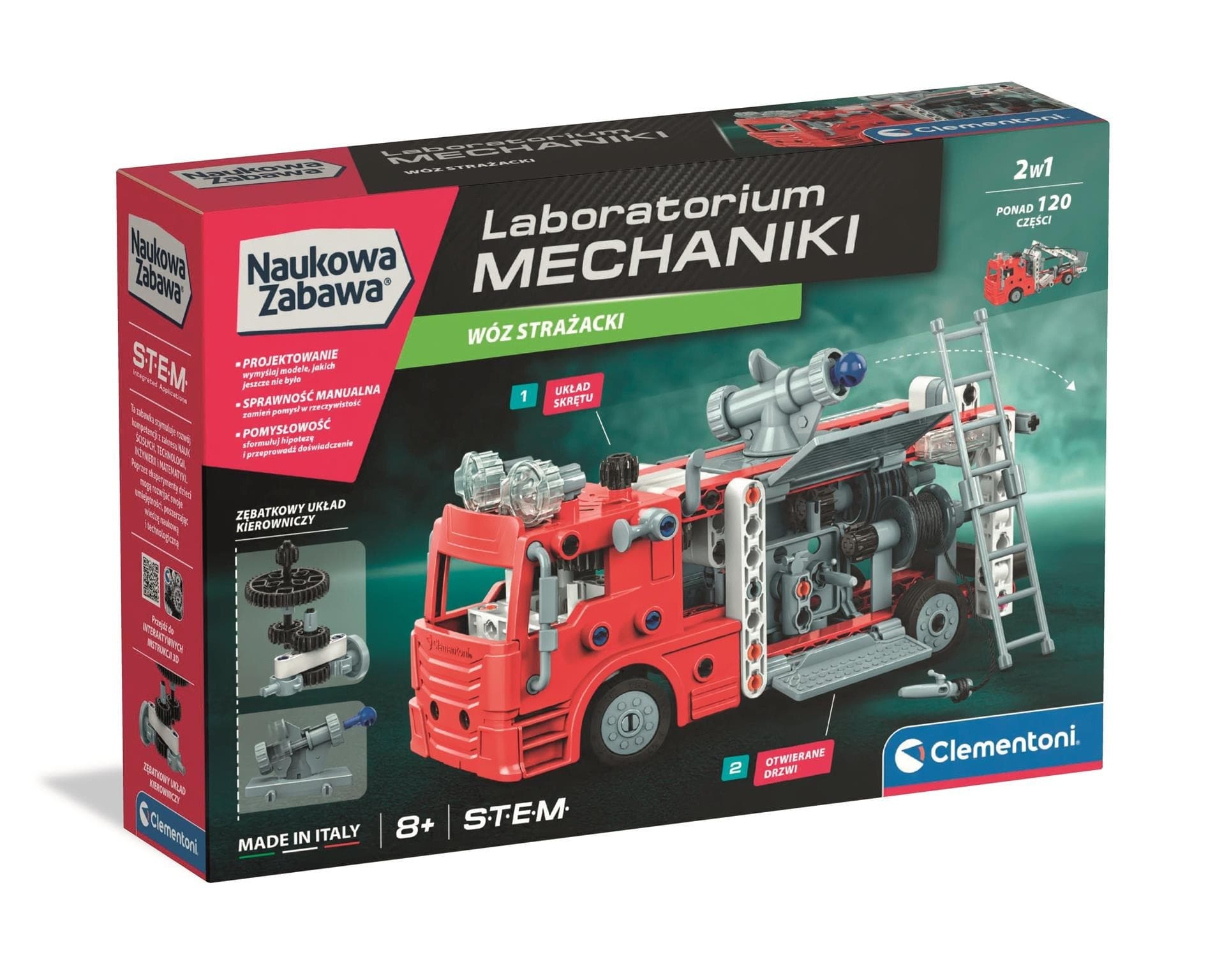 Laboratorium Mechaniki Wóz Strażacki Clementoni do Zbudowania