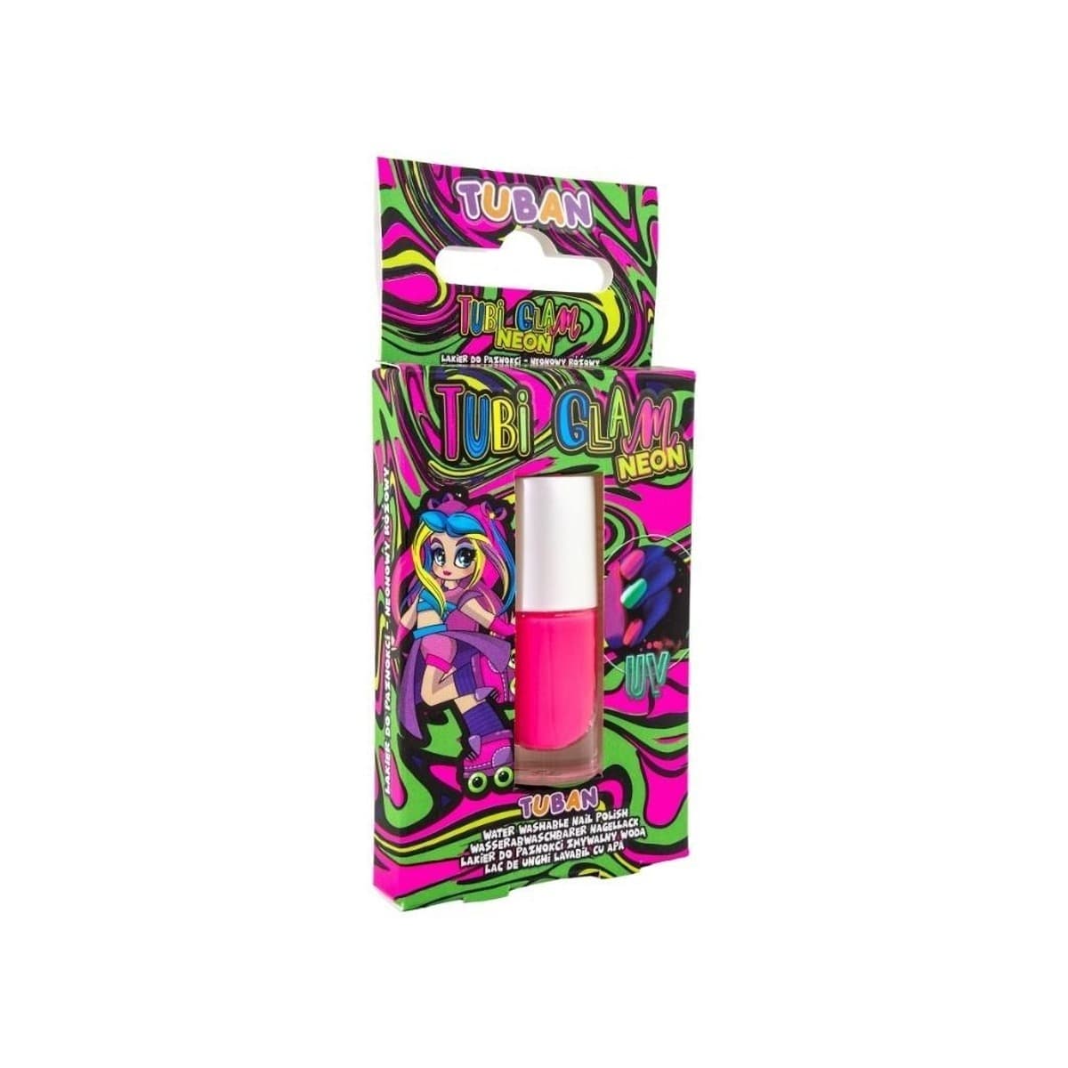 Lakier do paznokci neon różowy Tubi Glam