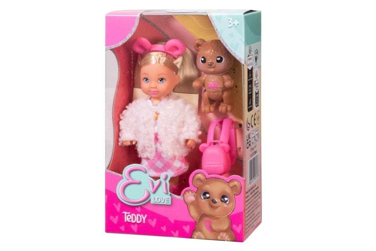 Lalka Evi w Stroju Misia 12 cm z Plecakiem