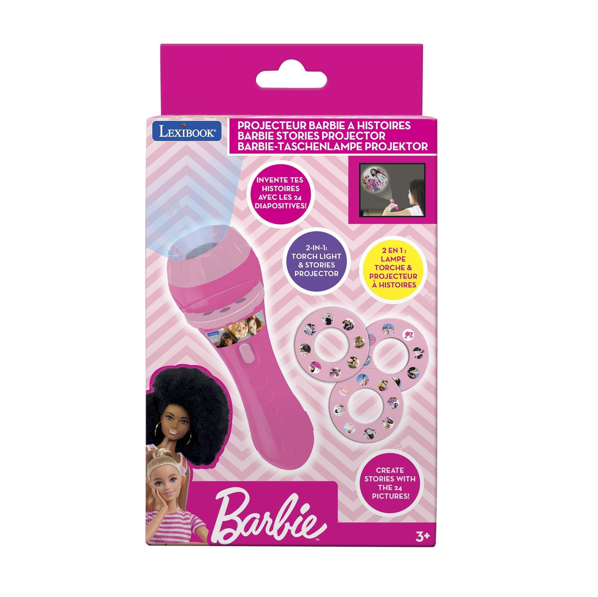 Latarka z projektorem Barbie Lexibook LTC050BB