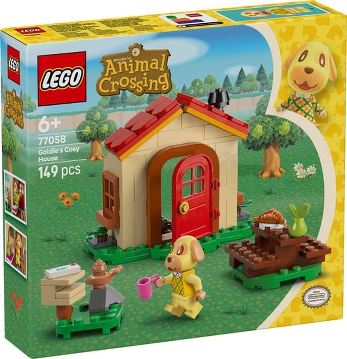 LEGO Animal Crossing Przytulny Dom Goldie Zestaw 77058