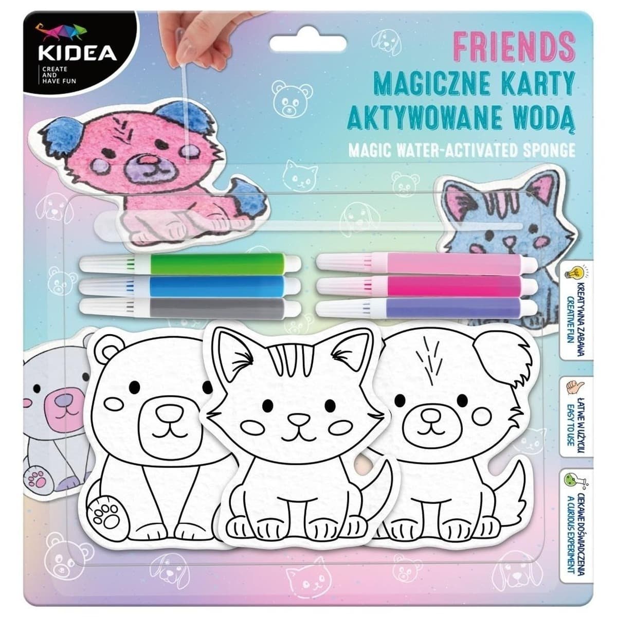Magiczne Karty Aktywowane Wodą Kidea Friends