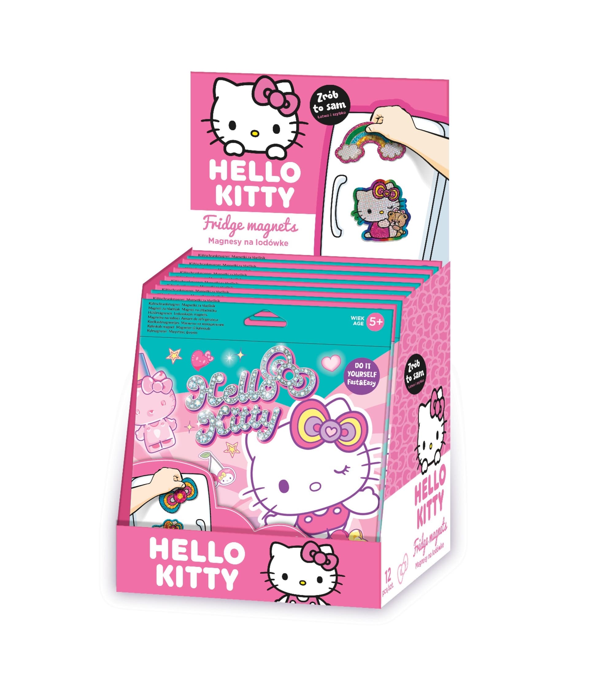 Magnes na lodówkę Hello Kitty Pink 1szt.mix