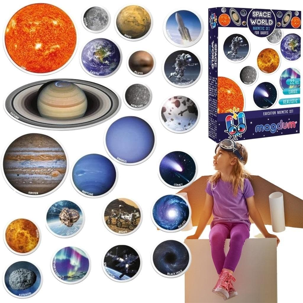 Magnesy edukacyjne Kosmos 22 elementy dla dzieci