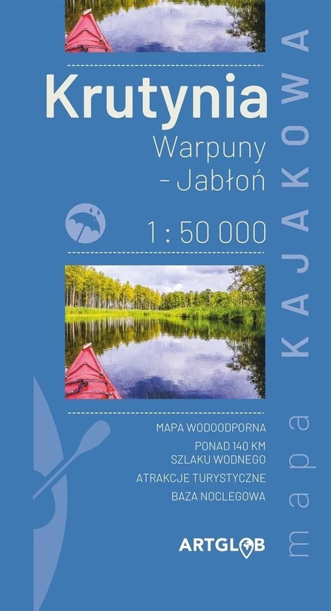 Mapa kajakowa Krutyń - Szczegółowy plan szlaku wodnego