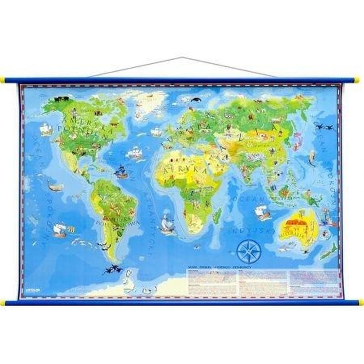 Mapa ścienna Świat Młodego Odkrywcy 58x38 cm