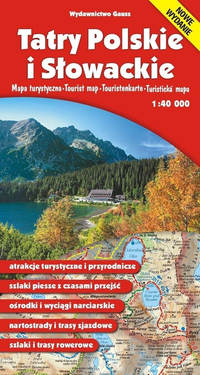 Mapa Tatry Polskie i Słowackie
