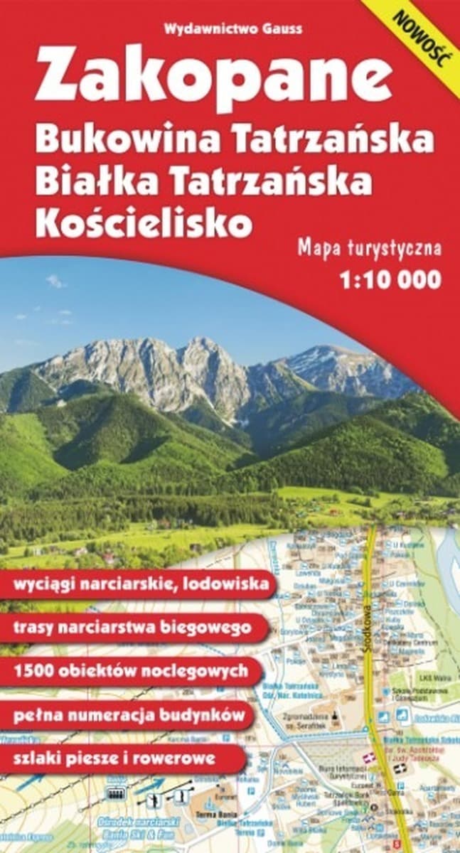 Gauss Mapa turystyczna Podhale, Pieniny, Orawa i Spisz 1:75 000