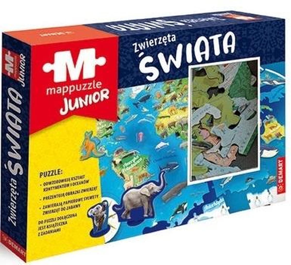 Mappuzzle Junior Zwierzęta Świata