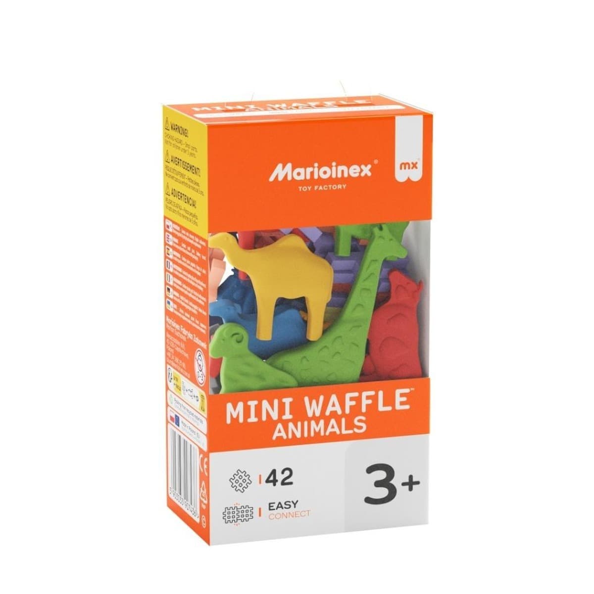 Marioinex Mini Waffle Zwierzęta 42 elementy - klocki konstrukcyjne