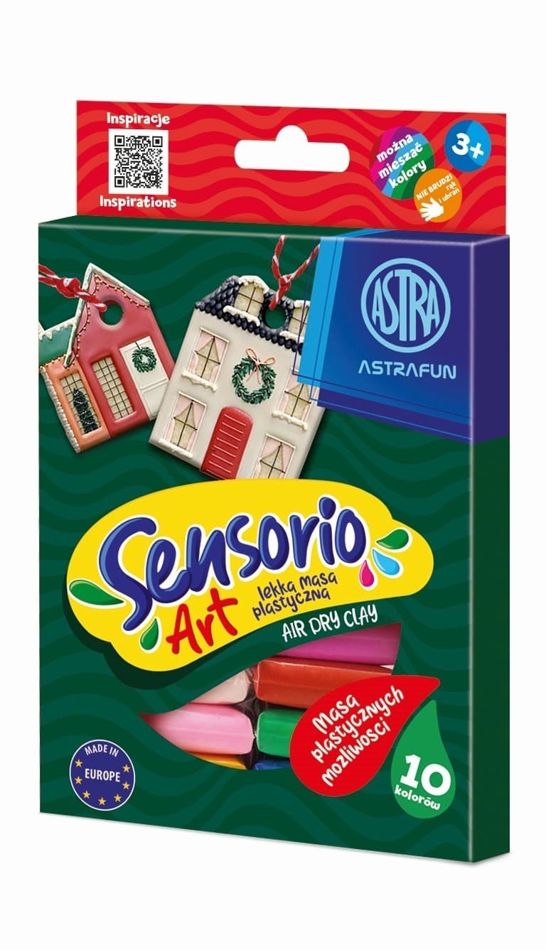 Masa plastyczna Astrafun Sensorio Kids 10 kolorów 1szt.mix