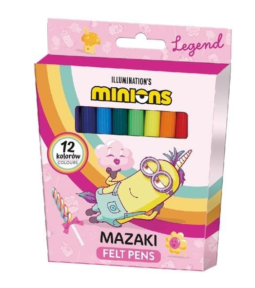 Mazaki Minionki 12 kolorów do rysowania i kolorowania