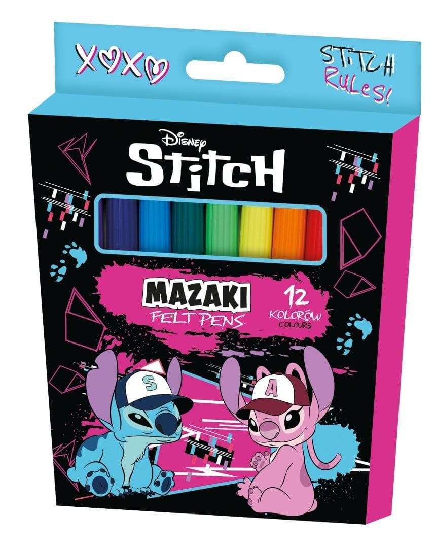 Mazaki Stitch Black 12 kolorów cienka końcówka