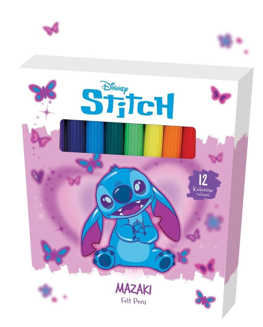 Mazaki Stitch Pink 12 kolorów cienka końcówka