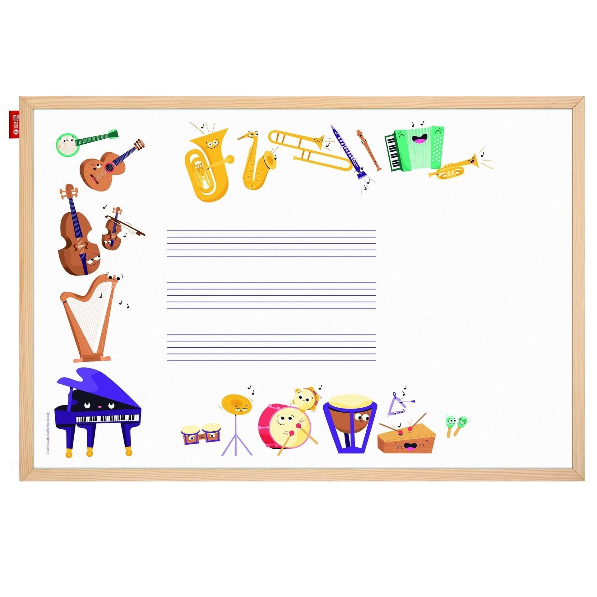 MemoBe Tablica edukacyjna Music adventure! 60x40 cm