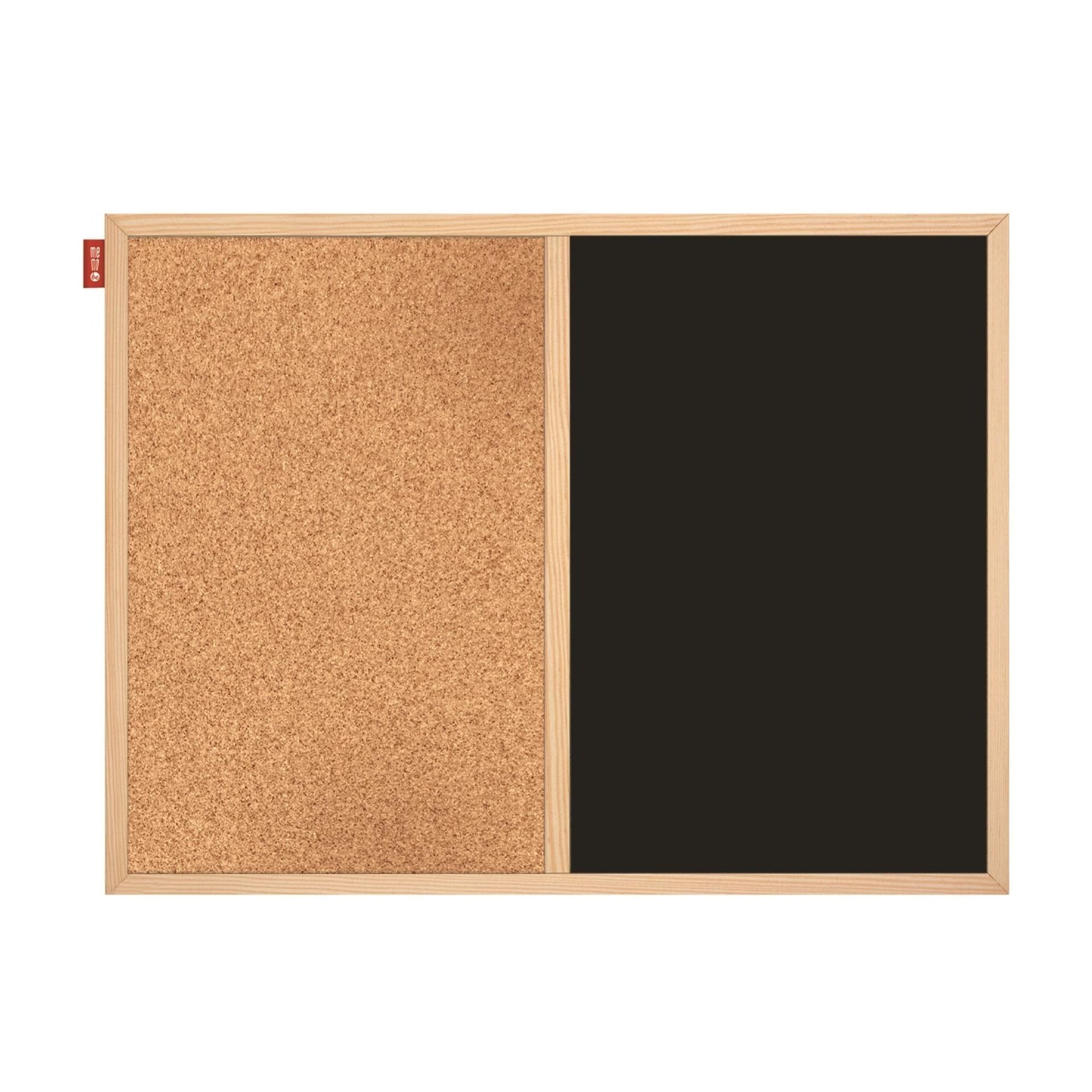 MemoBe Tablica korkowa kredowa DUO czarna 60x40 cm