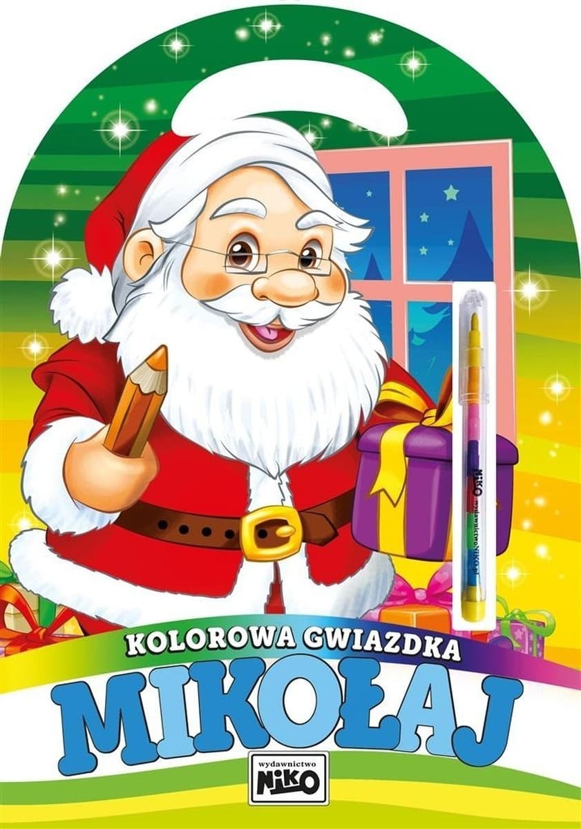 Mikołaj. Kolorowanka dla dzieci z kredką Krzysztof Kopeć