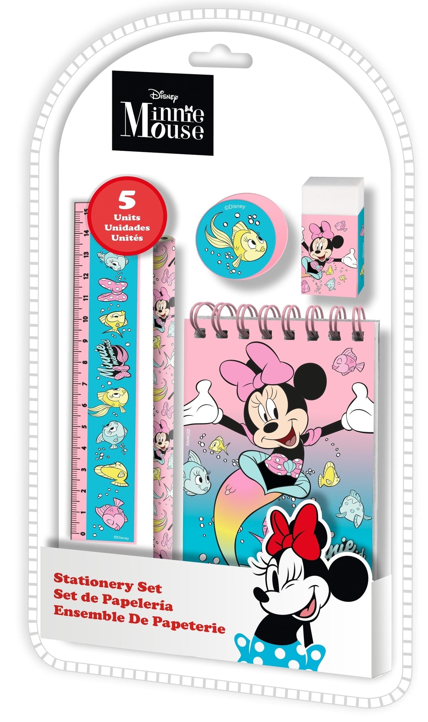 Minnie Zestaw piśmienniczy 5 elementów