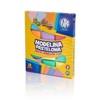 Modelina pastelowa do modelowania, 12 kolorów