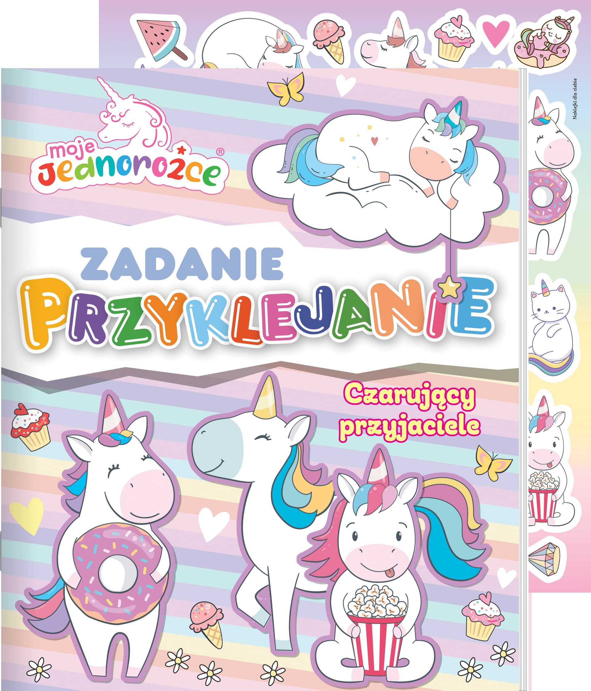 Moje Jednorożce Zadanie Przyklejanie cz.5. Książka dla dzieci