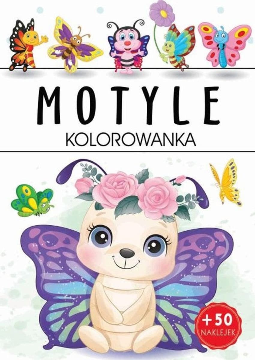 Motyle. Kolorowanka dla dzieci z naklejkami