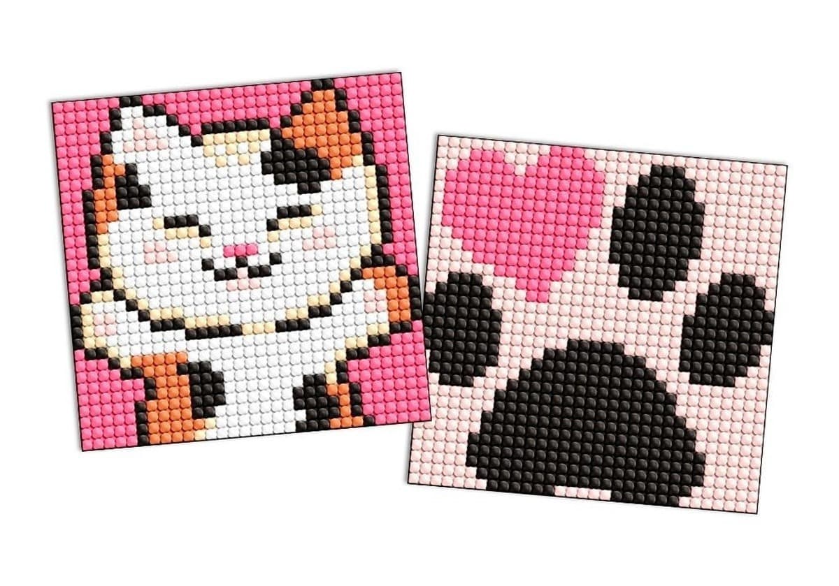 Mozaika Diamentowa na Magnesie Ideyka Puszyste Uściski 9x9 cm kids
