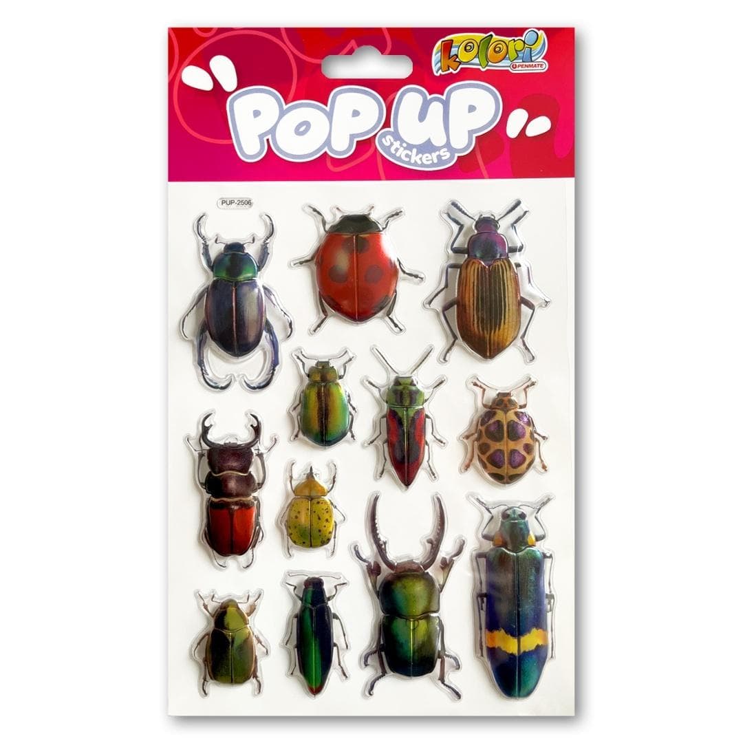 Naklejki metaliczne wypukłe Beetles do dekoracji