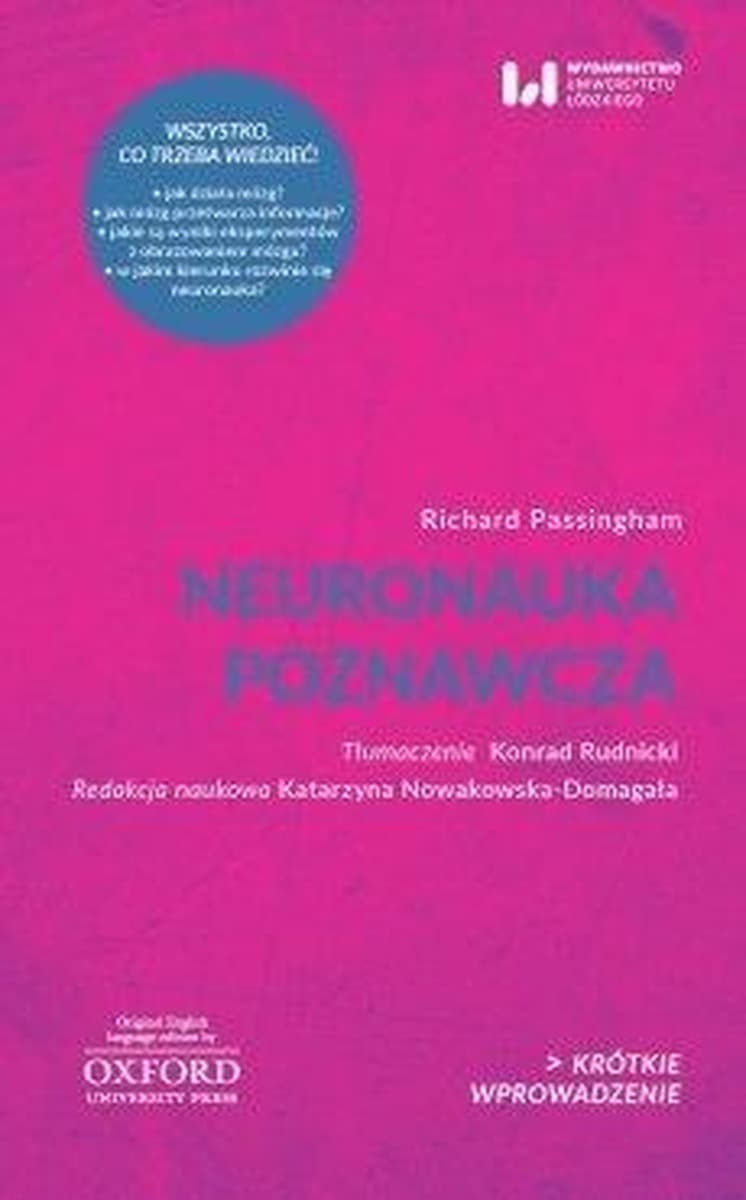 Neuronauka poznawcza krótkie wprowadzenie Richard Passingham