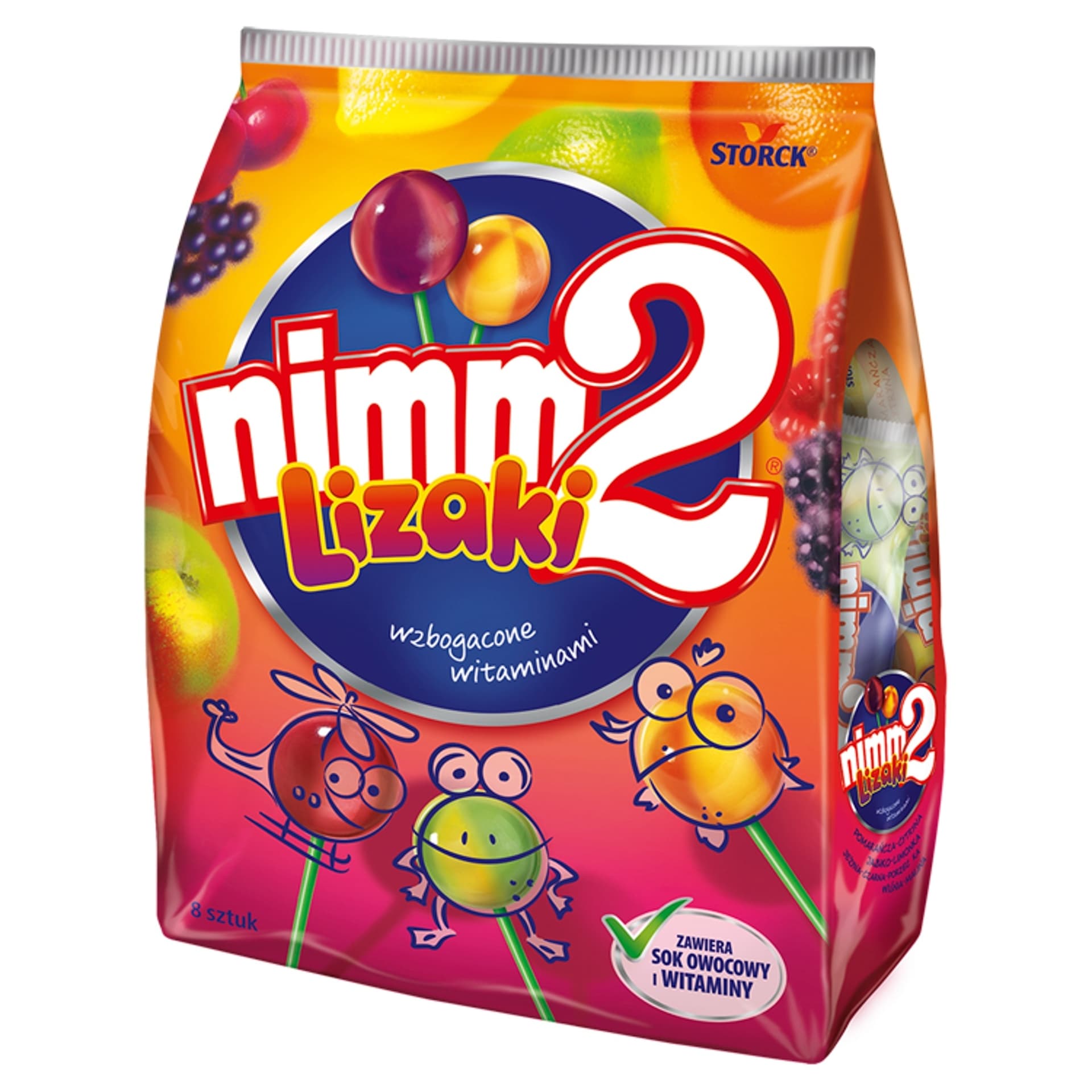 Nimm2 Owocowe Lizaki z Sokiem i Witaminami 80 g