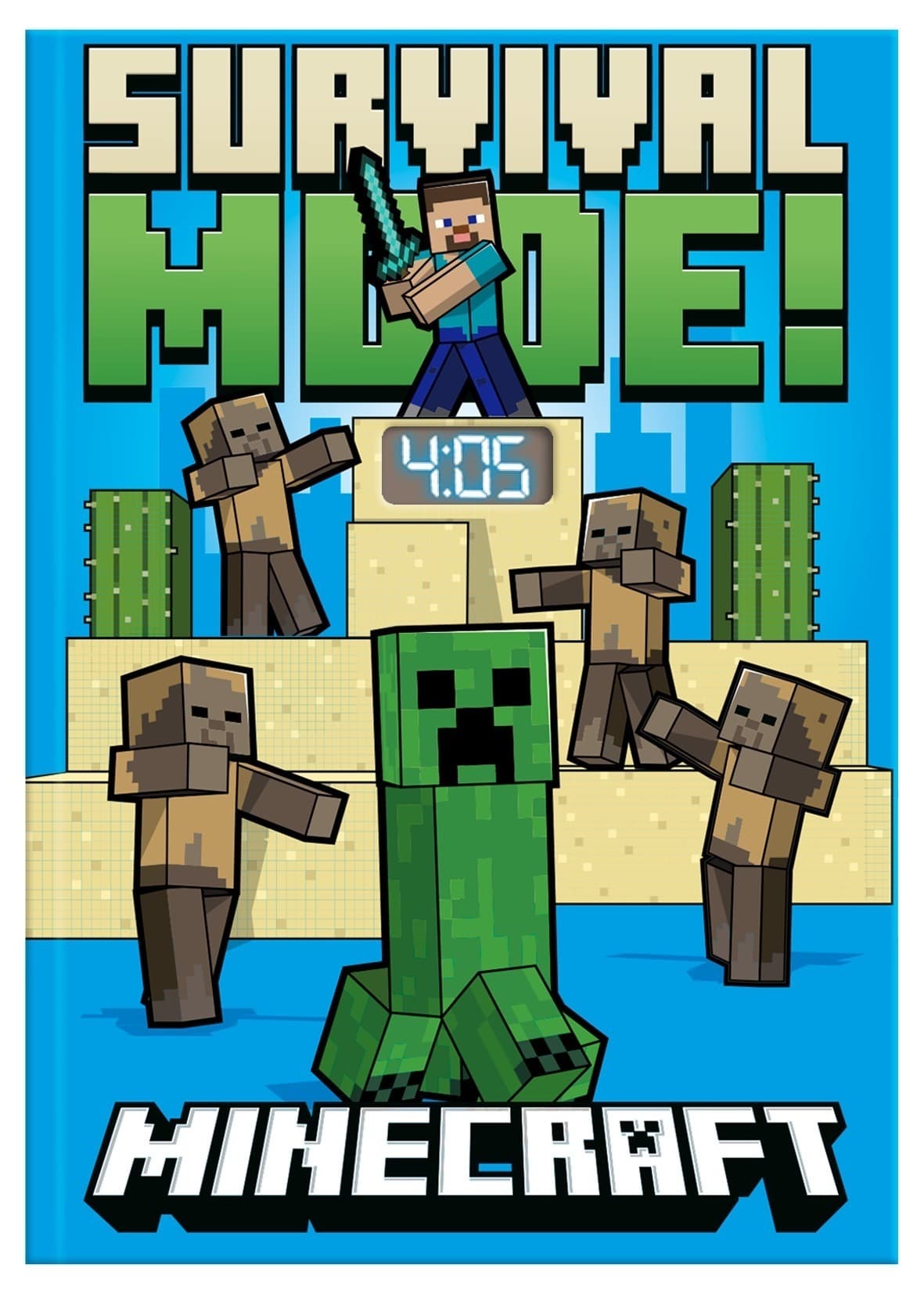 Notatnik Minecraft z zegarkiem LCD