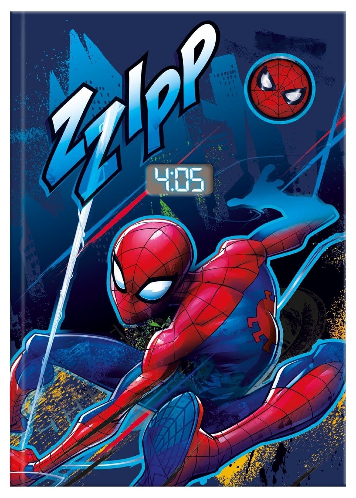 Notatnik Spiderman z zegarkiem LCD