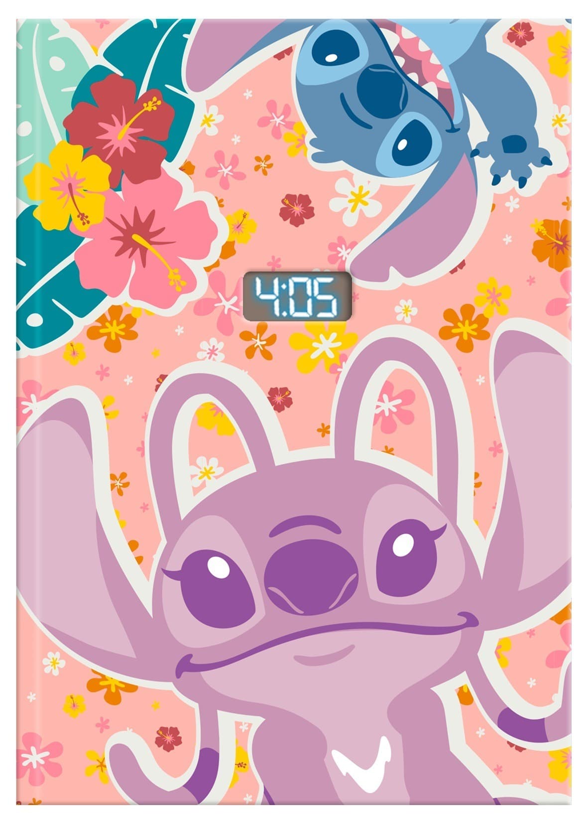 Notatnik Stitch z zegarkiem LCD