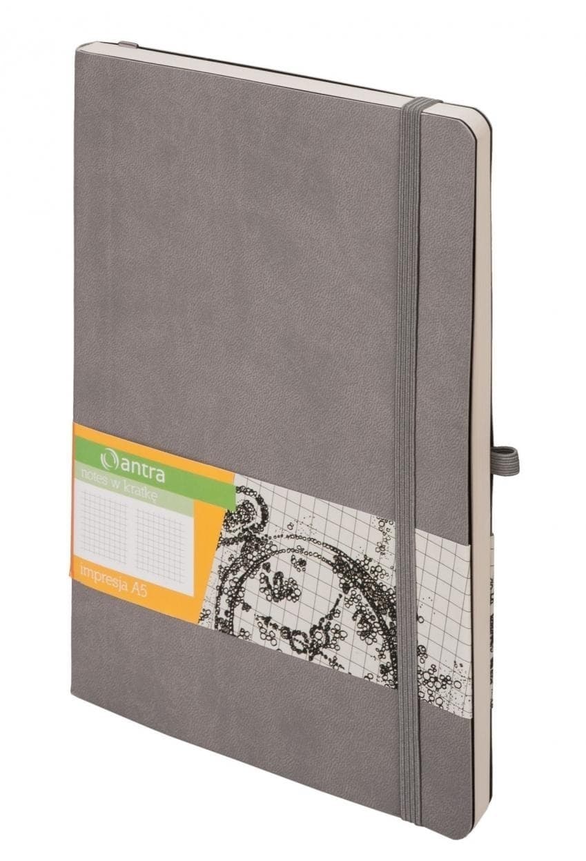 Notes A5 kratka Impresja Szary