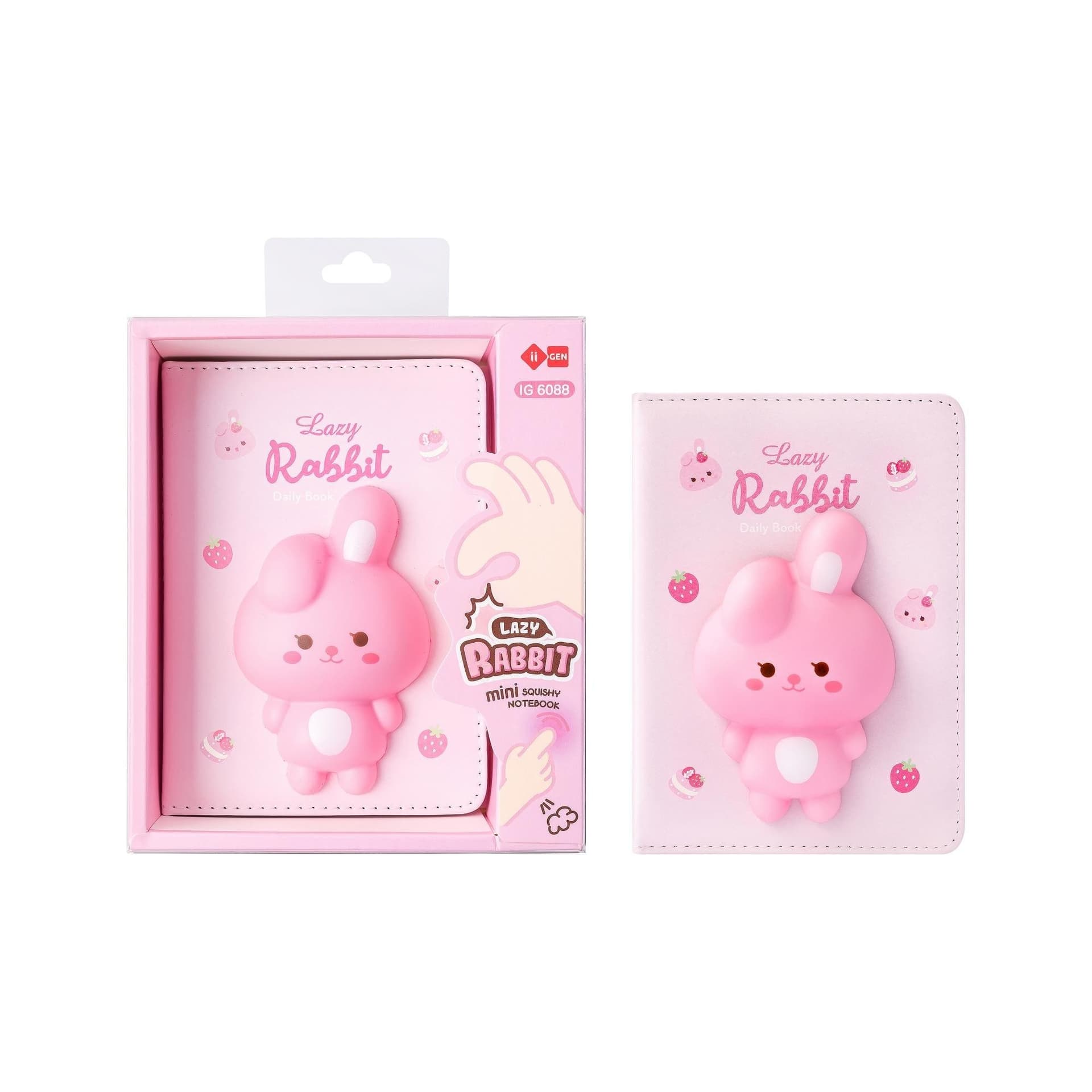 Notes mini 96 kartek Króliczek Squishy antystresowy